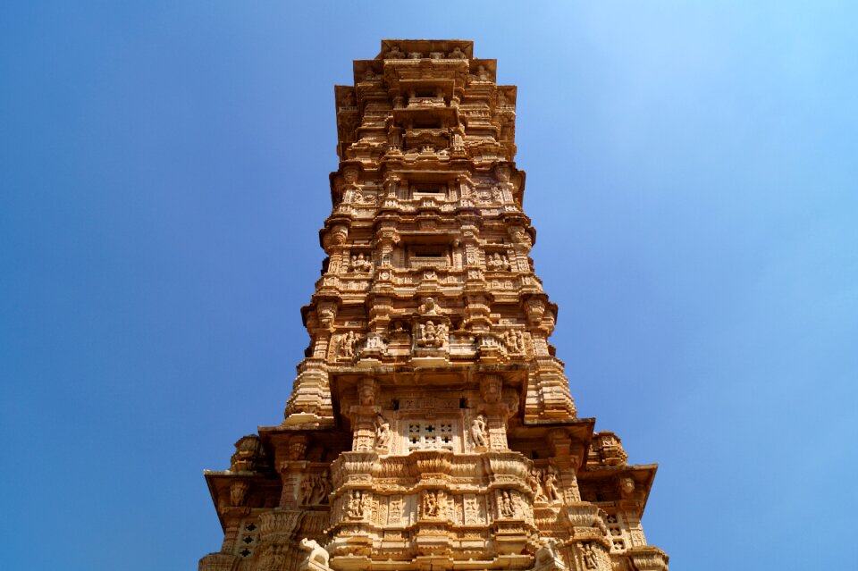 Indian red stone tower