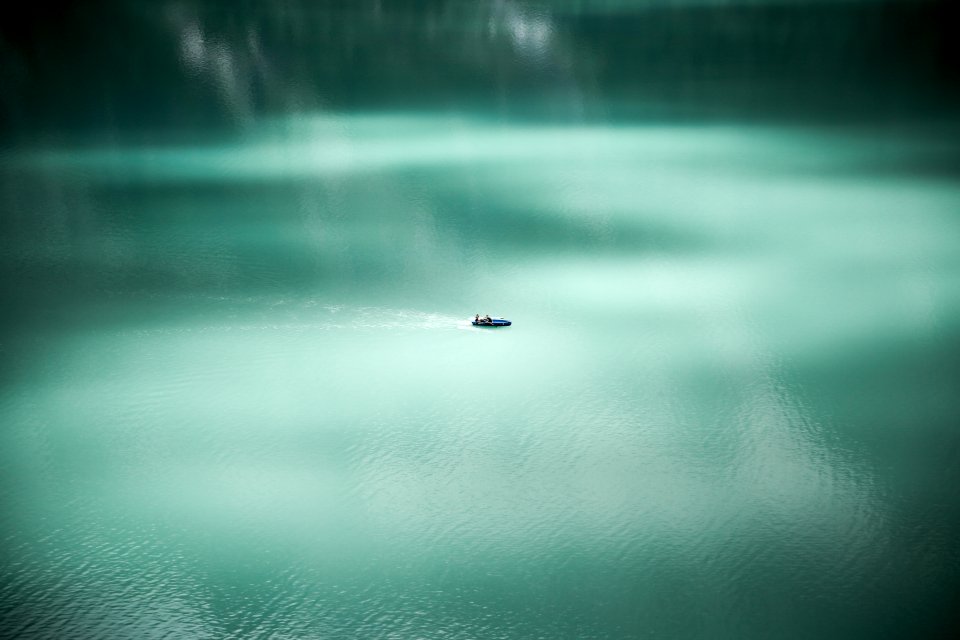 aerial photography of sailing boat at sea