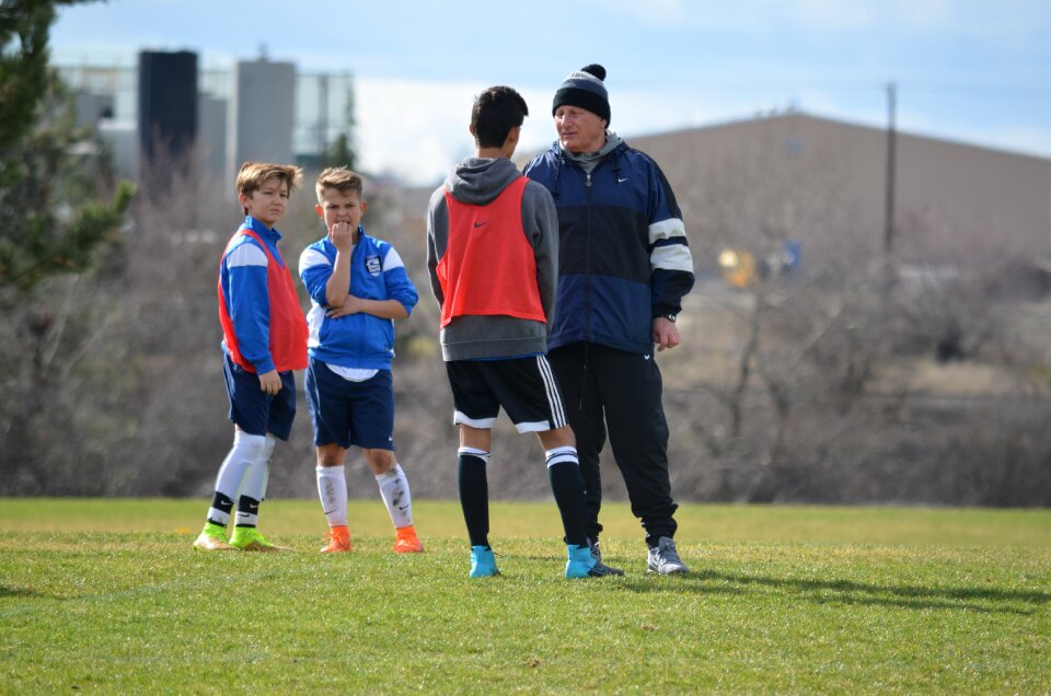 Soccer team outdoors boy