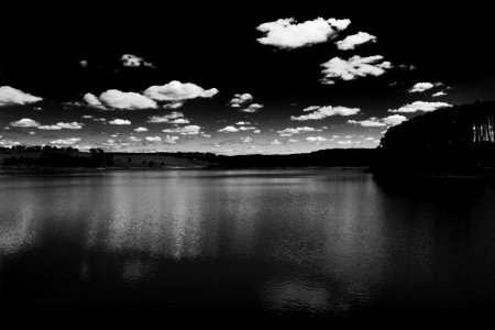 Lauriston reservoir, Australia, Sky