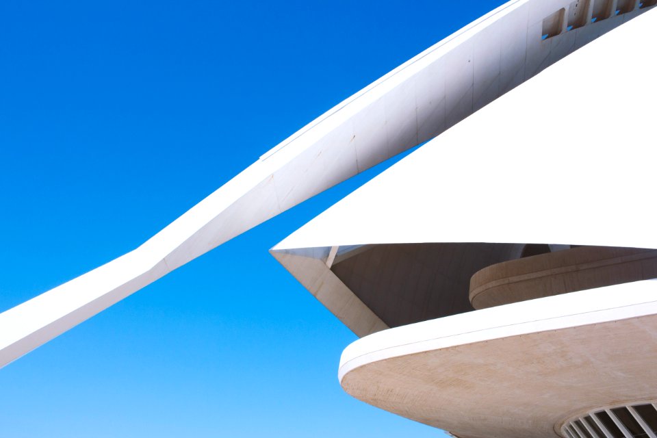 low angle of white concrete house