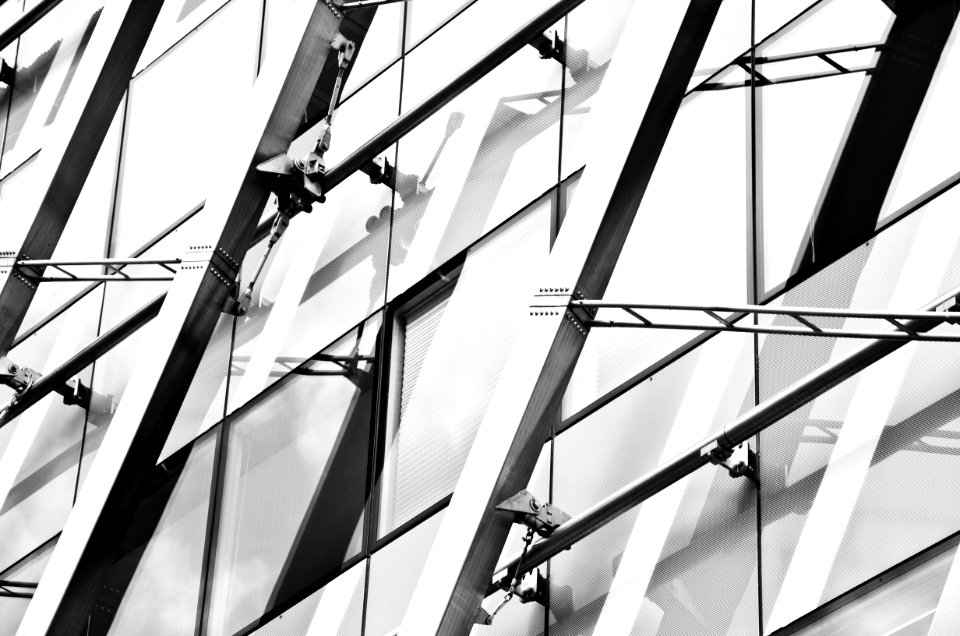 closeup photography of glass window building