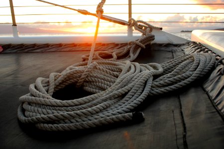 white rope on black cover photo