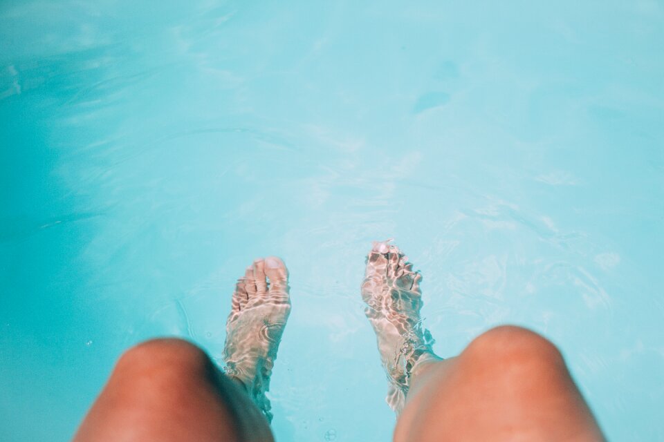 Outdoors person pool