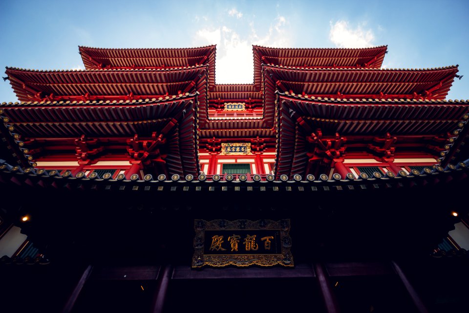 low angle photography of Pagoda temple