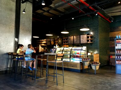 Coffee shop, Children, Starbucks photo