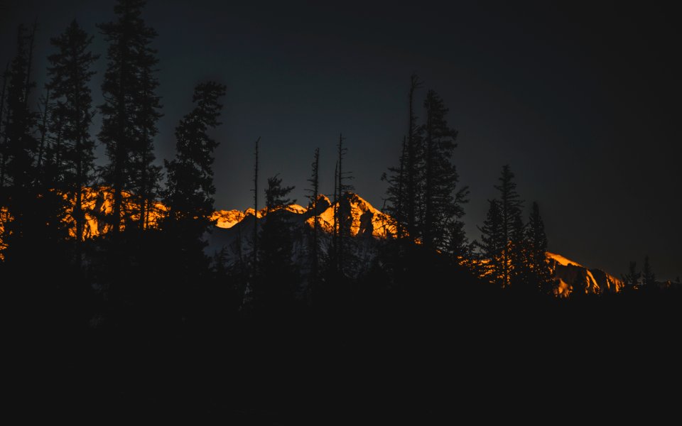 landscape photo on mountain alps