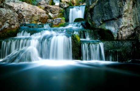 waterfall at daytime photo