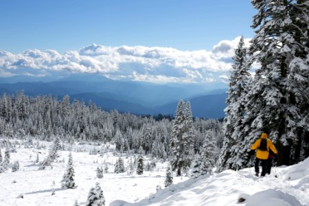 man on snowfield during daytime photo