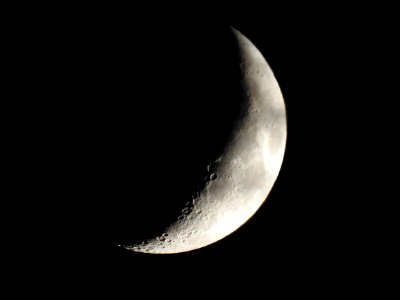 Shawinigan winter night moon, Shawinigan, Canada photo