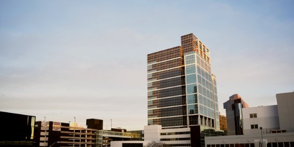 architectural photography of white and brown concrete building photo