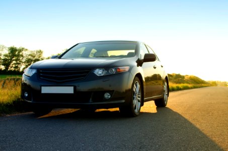 Road, Sunset, Car