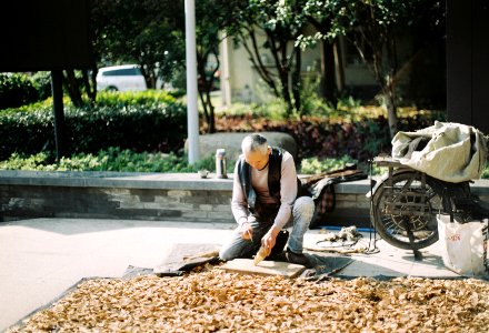 Hangzhou, China, Oldman photo