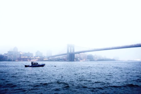 Brooklyn bridge, Foggy, Fog photo