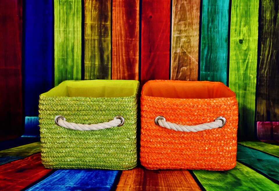 Colorful storage decoration