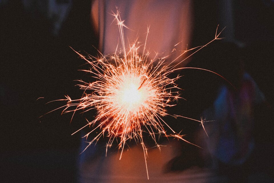 Fireworks light new year