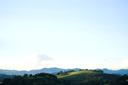 mountain peak under blue sky photo