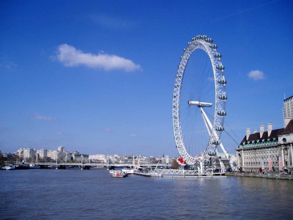 Blue, Sky, London eye