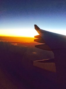 Airplane, Sunset, Sky
