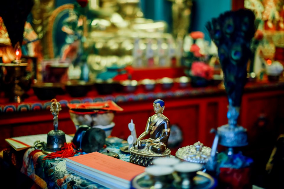 Lord Shiva figurine on table