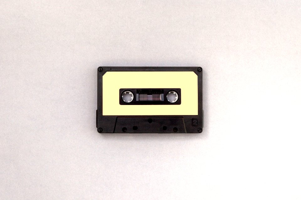 photo of black and brown cassette tape