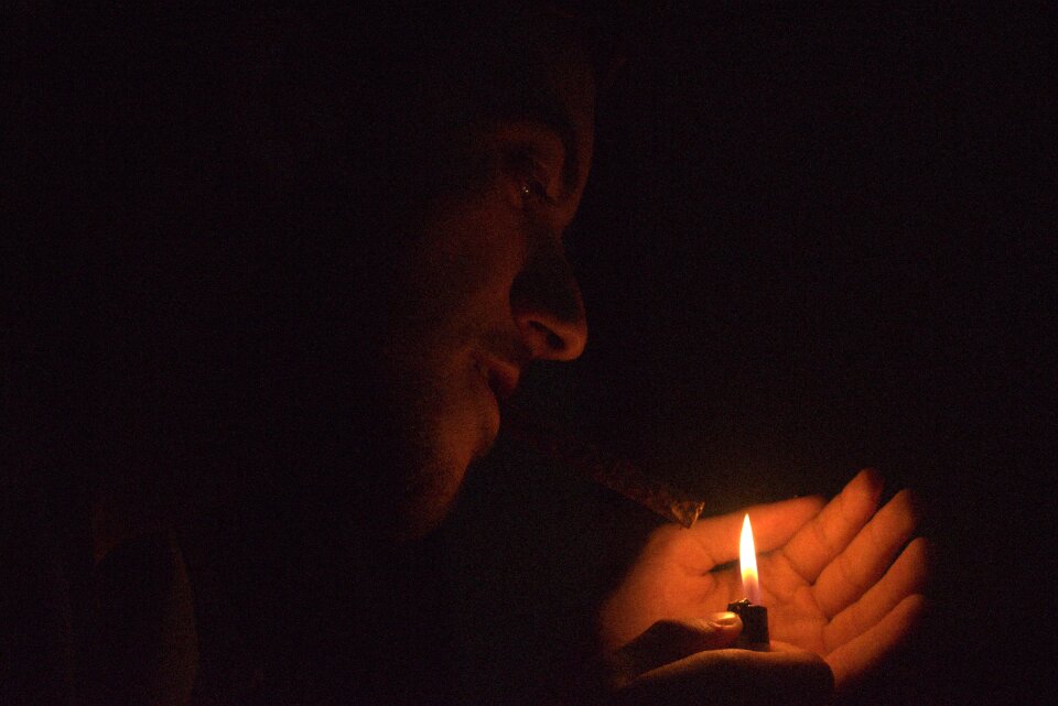 Black cigar portrait