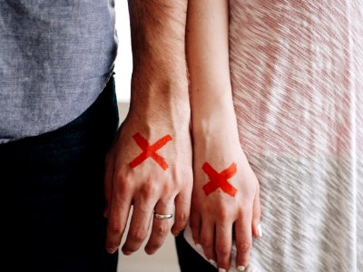 man and woman hands