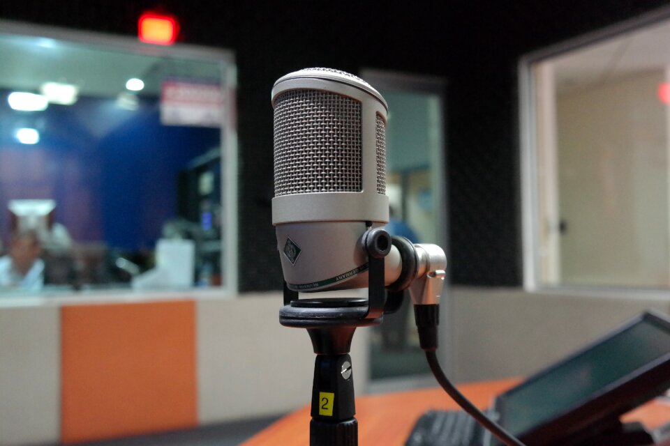Recording studio music singer