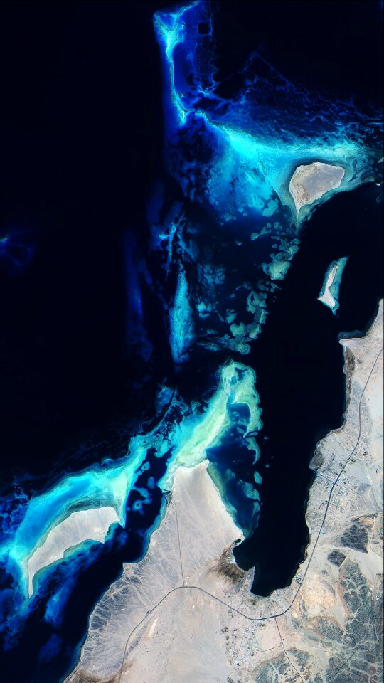 The scenery sea satellite