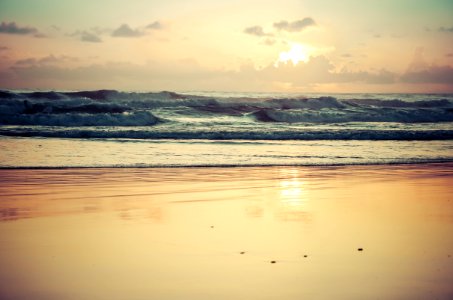 Portugal, Praia de carcavelos, Sunset photo