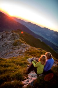 Sunset, Summer, Mountains