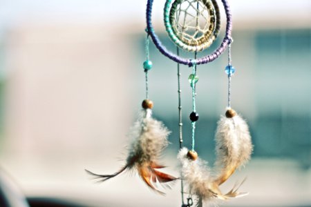 selective focus photography of multicolored dream catcher photo