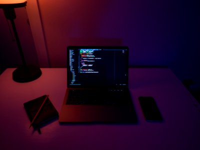 Mood, Hue lighting, Laptop setup photo