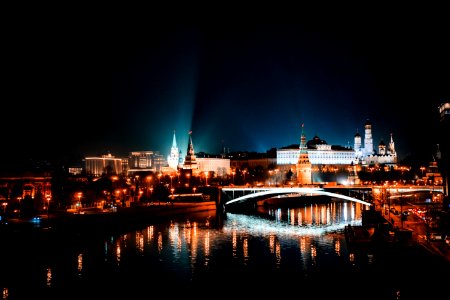 reflection of city lights