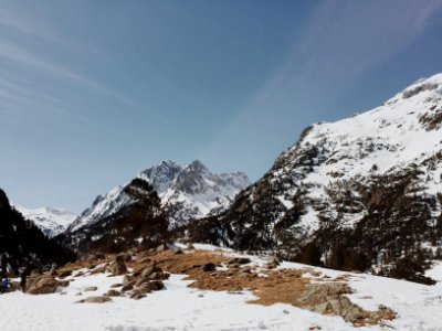 landscape photography of mountains covered with snow photo