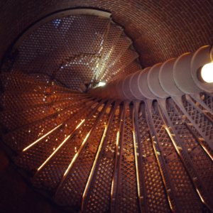 gray helix stairs photo