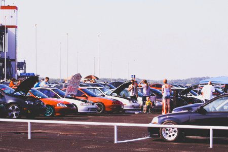 assorted cars on parking area photo