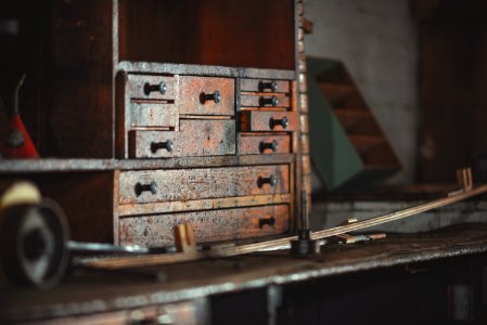 brown wooden drawer on top of brown surface photo