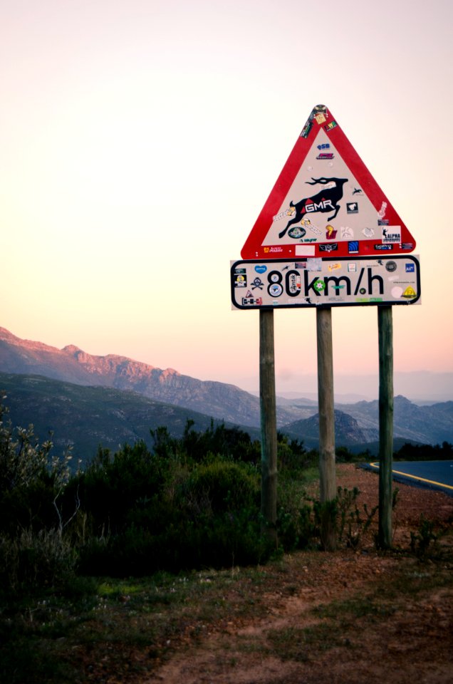 Sunset drive, Franschhoek, South africa