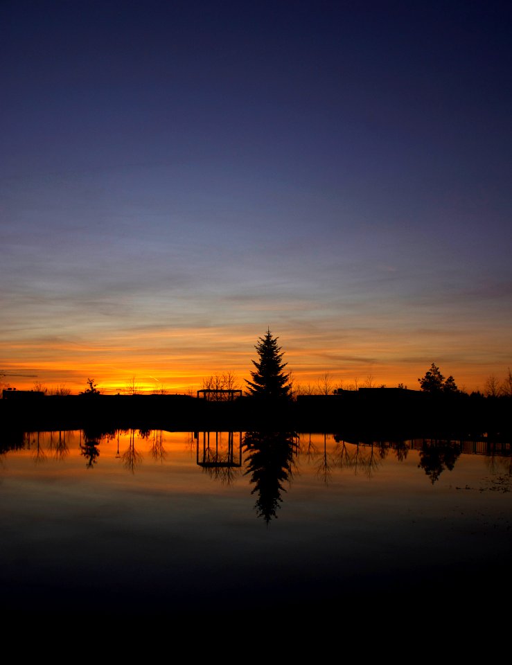 Reflection, Sky, Blue
