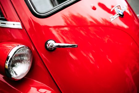 red vehicle