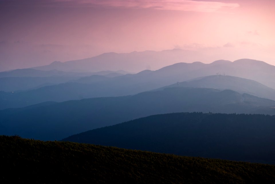 mountains at golden hour