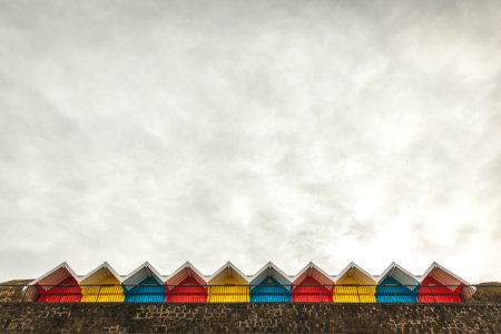worm's-eye view of houses