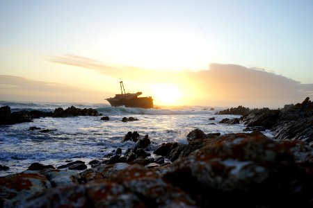ship near shore