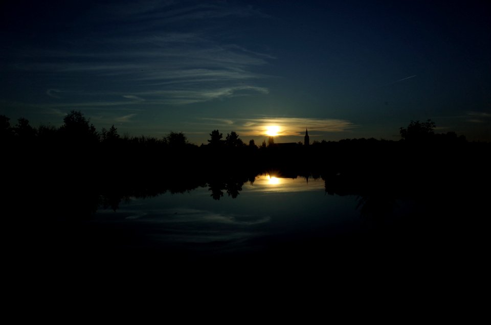 Saintsylvaindanjou, France, Sunset