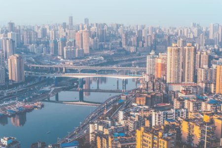 aerial photography of the cityscape