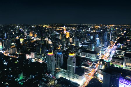 Bangkok, Thail, Night sky
