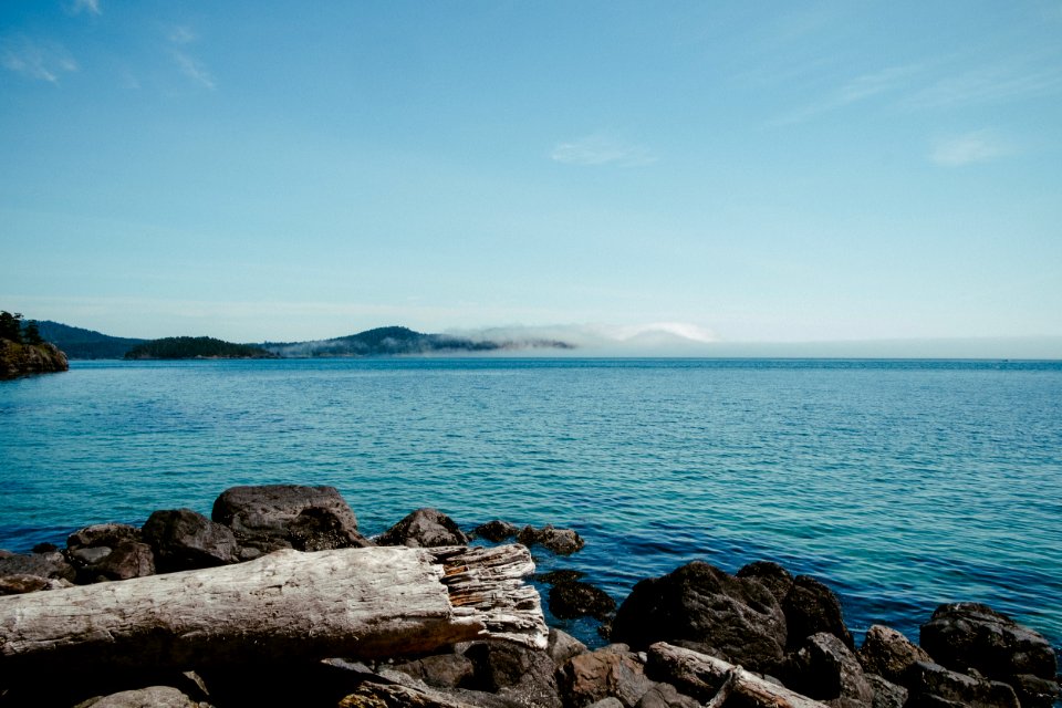 body of water under blue sky