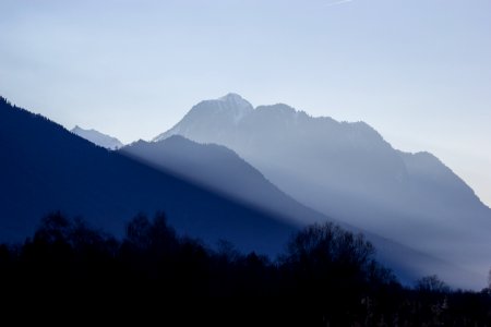 landscape photography of mountains photo