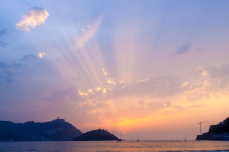 Kontxa hondartza, Euskadi, Sunset